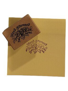 PSX Model B-1136 "Hand Stamped" Elegant Roses Flowers Wood Mounted Rubber Stamp